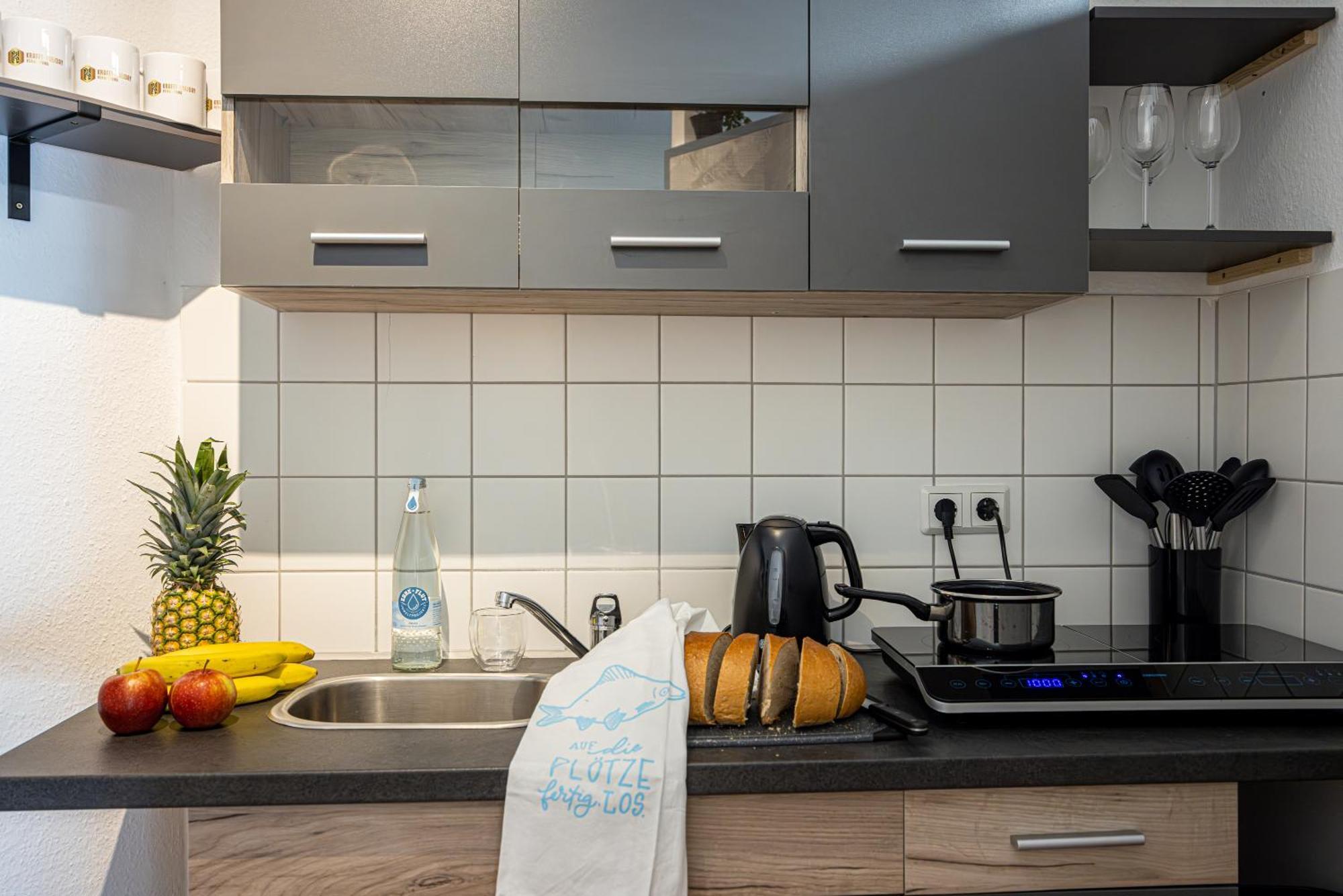 Luxus City Apartment Sauna Balkon Kueche Zentral روستوك المظهر الخارجي الصورة