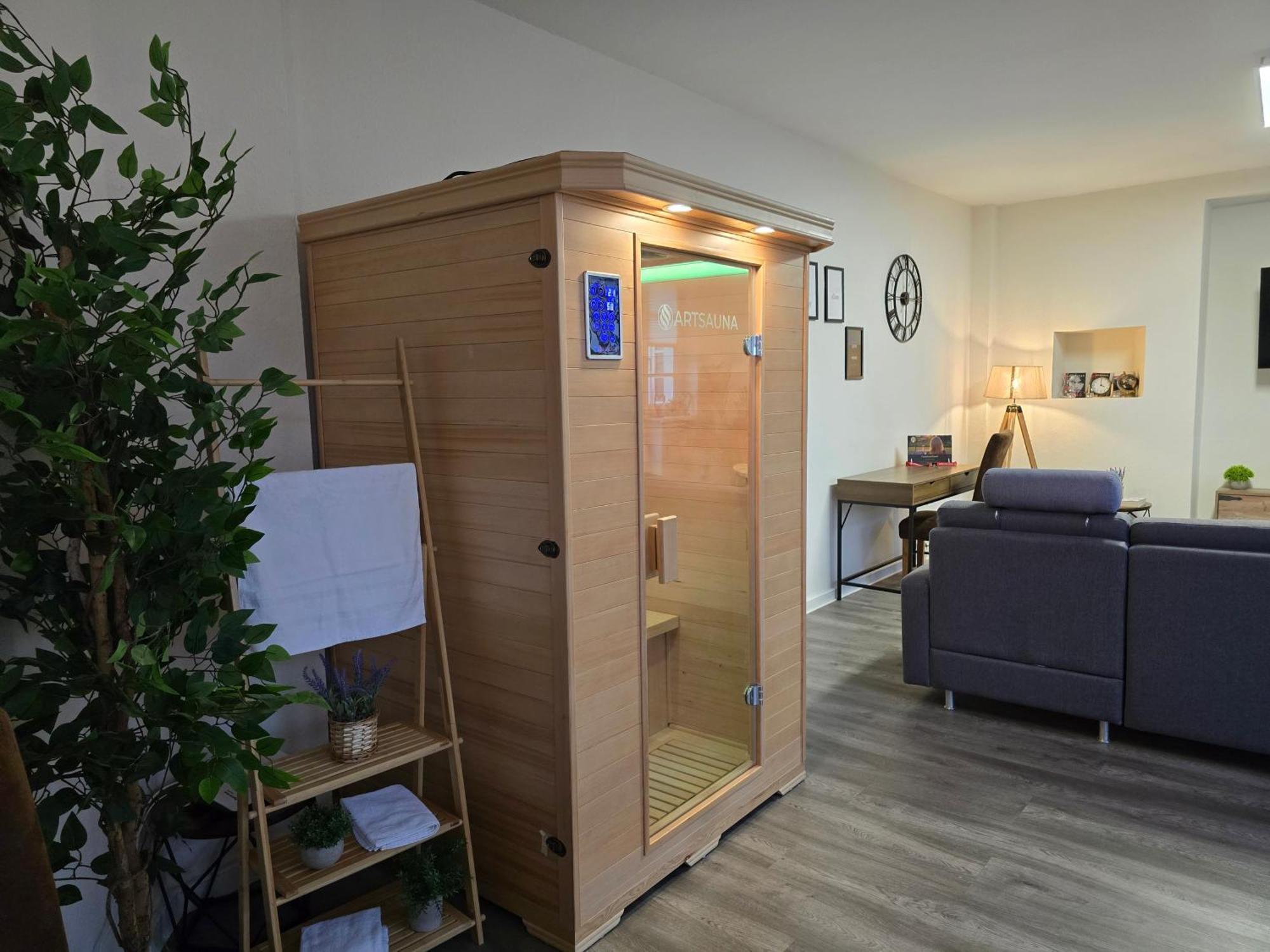 Luxus City Apartment Sauna Balkon Kueche Zentral روستوك المظهر الخارجي الصورة